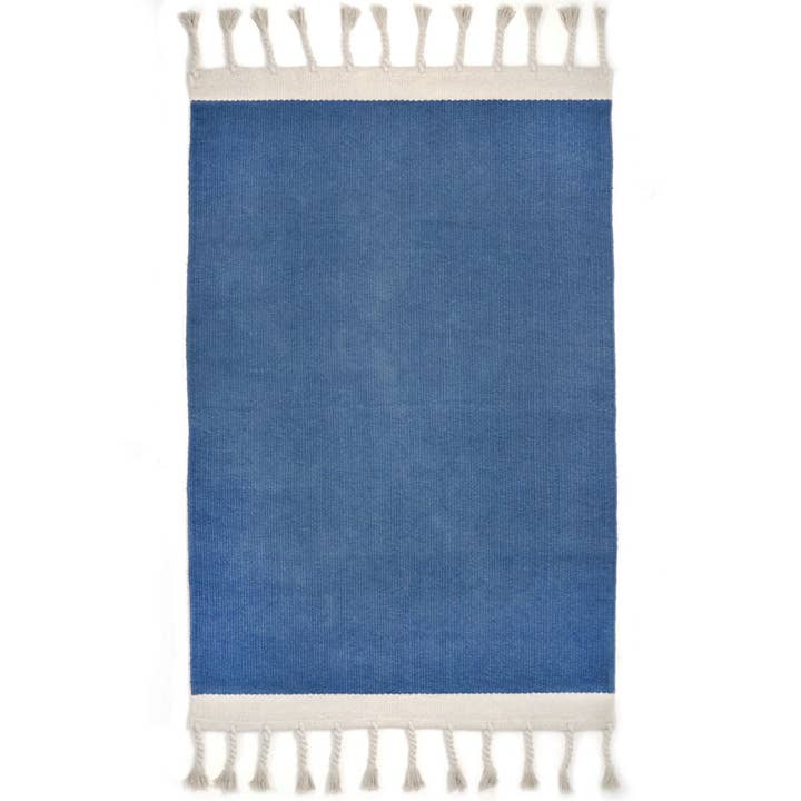 LISBOA BLEU tapis coton contemporain pour la vente par NATTIOT