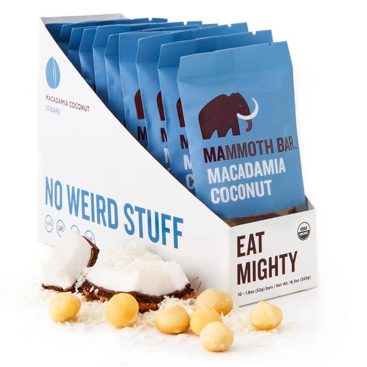 Mammoth Bar - Wholesale Snack Bar - Organic Gluten-Free Macadamia Coconut Bar2