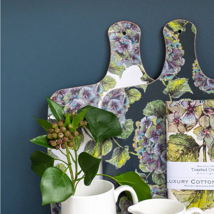 Hydrangea Large Double Sided Chopping Board for wholesale by Toasted Crumpet