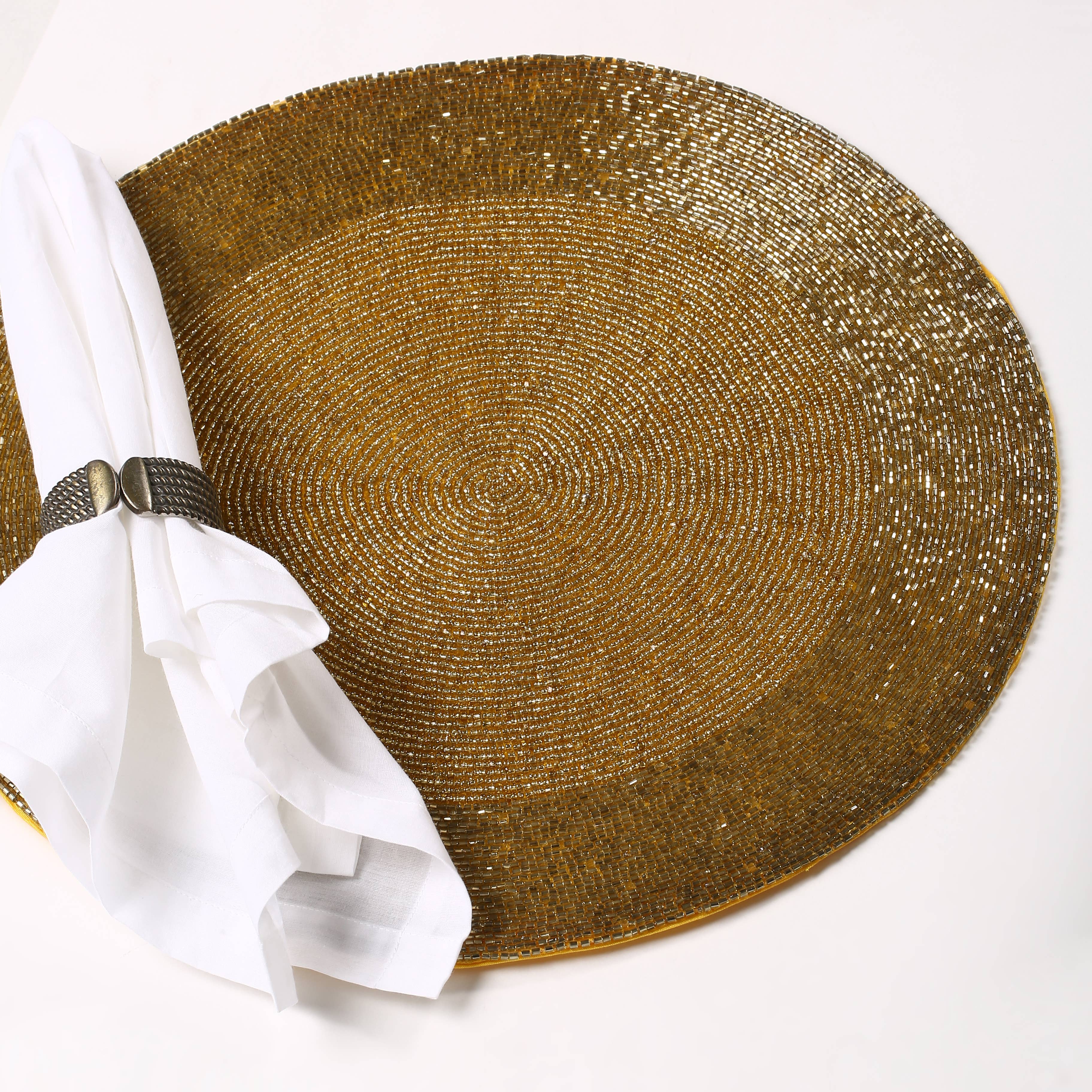 Tiramisu - Wholesale Placemat - Golden Beaded Placemat2