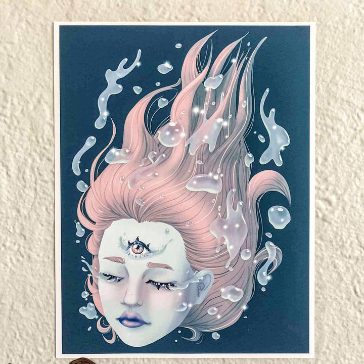 Emotionele Kunstprint met Tranen: Statement Muurdecoratie voor wholesale door Witchbriar Cottage