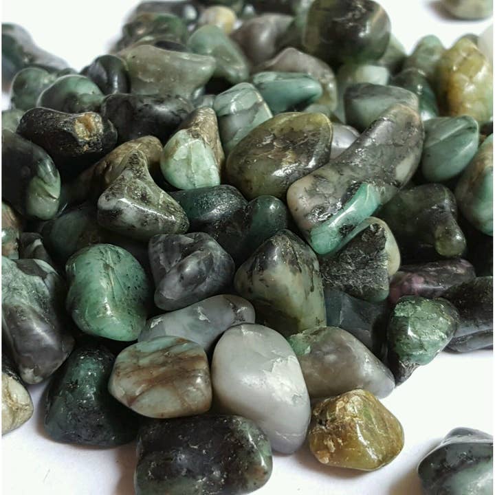 Medium Tumbled Emerald in Matrix for wholesale by Tree of Life Gems
