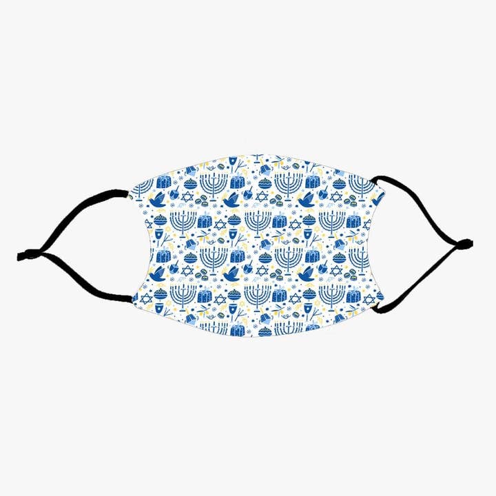 Hanukkah Family Matching Fashion Design Printed Reusable Face Mask with Filter Option for wholesale by Monogramonline Inc.