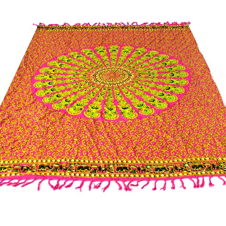 2x Pareo con disegno Mandala - Lima per la vendita all'ingrosso da parte di AW Artisan