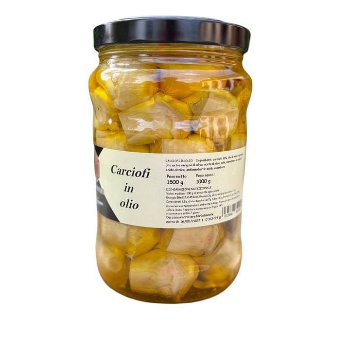 Artichoke hearts in olive oil in jar 1500g for wholesale by BEROLI S.A.R.L
