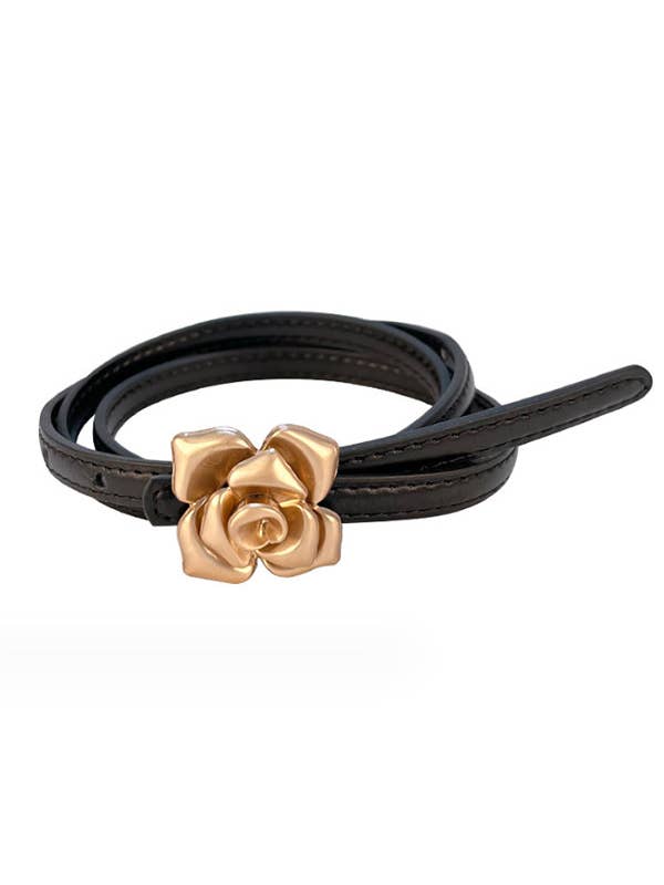 CINTURA IN PELLE CON BORDO A FIORI - A2310DJN78734 per la vendita all'ingrosso da parte di Esley Accessories