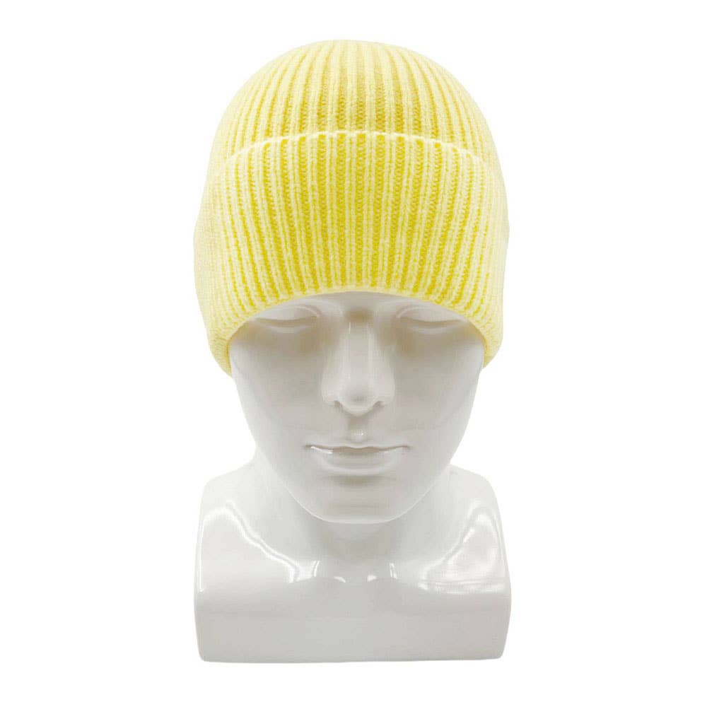 Sensibling Corp. - Venta al por mayor Gorro de lana - Unisex - Gorro de punto acanalado liso con puños20