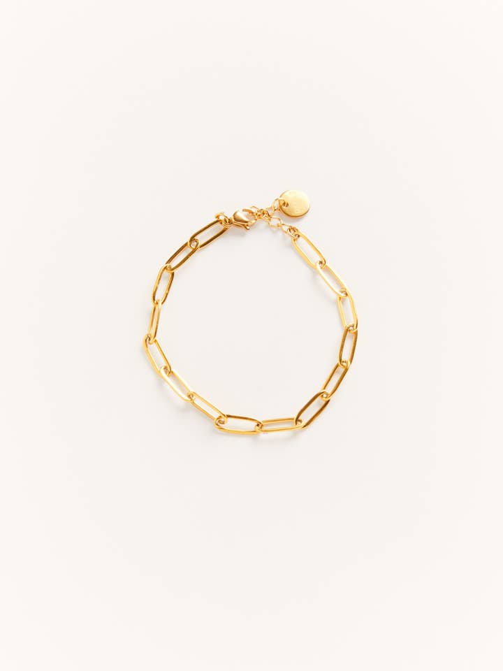 Juliet - enkelbandje met gouden ketting voor wholesale door Palas