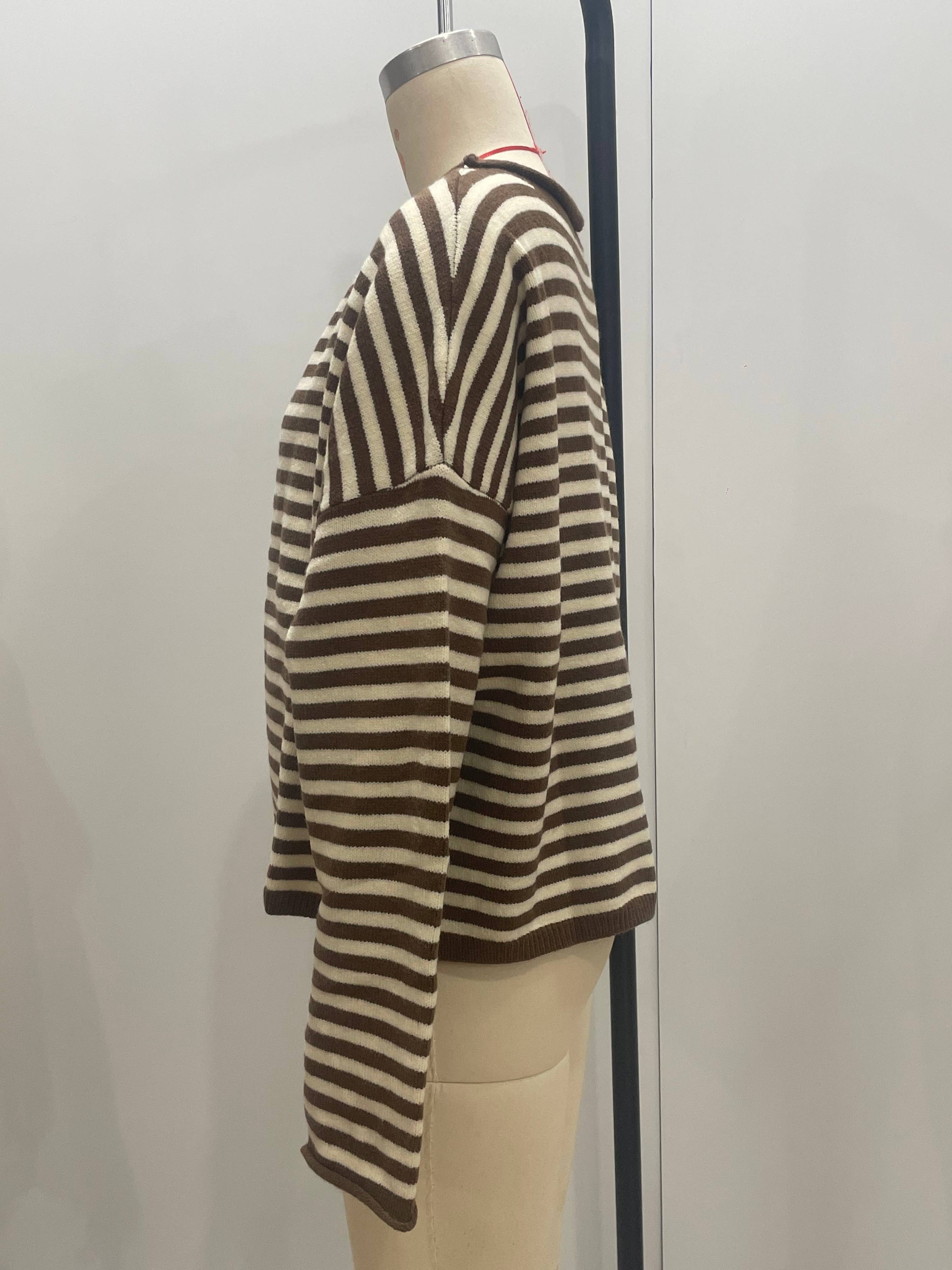 Hope & Sunshine - Vente Cardigan – femme - Cardigan en maille rayé12