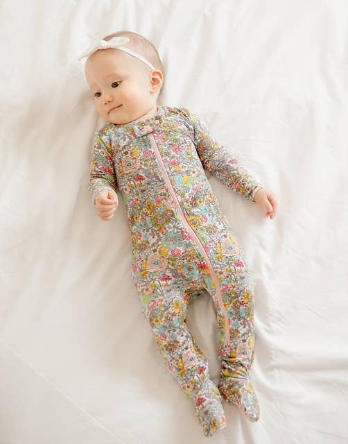 Modal Floral Baby Footie for wholesale on Faire1