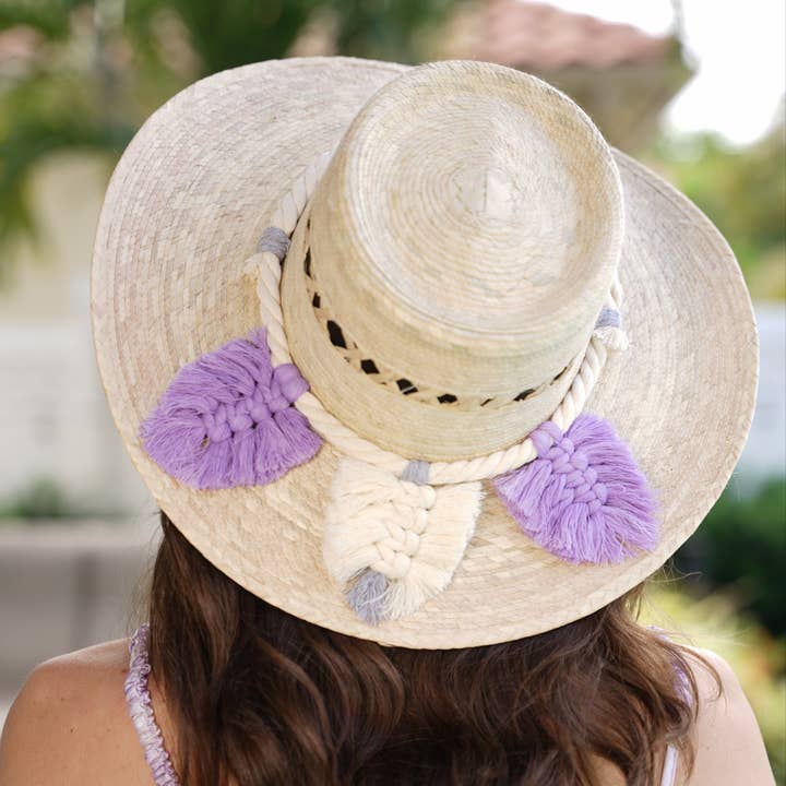 Espanol Palm Hat - Leaves Band for wholesale by Chisme Lifestyle