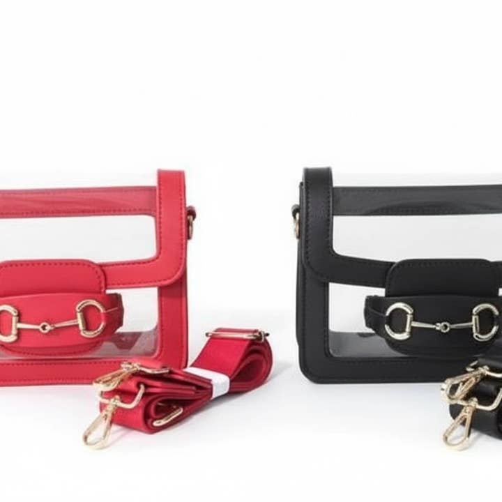 Gameday Luxe - Wholesale Crossbody Bag - Women's - The Ashley Clear Handbag3