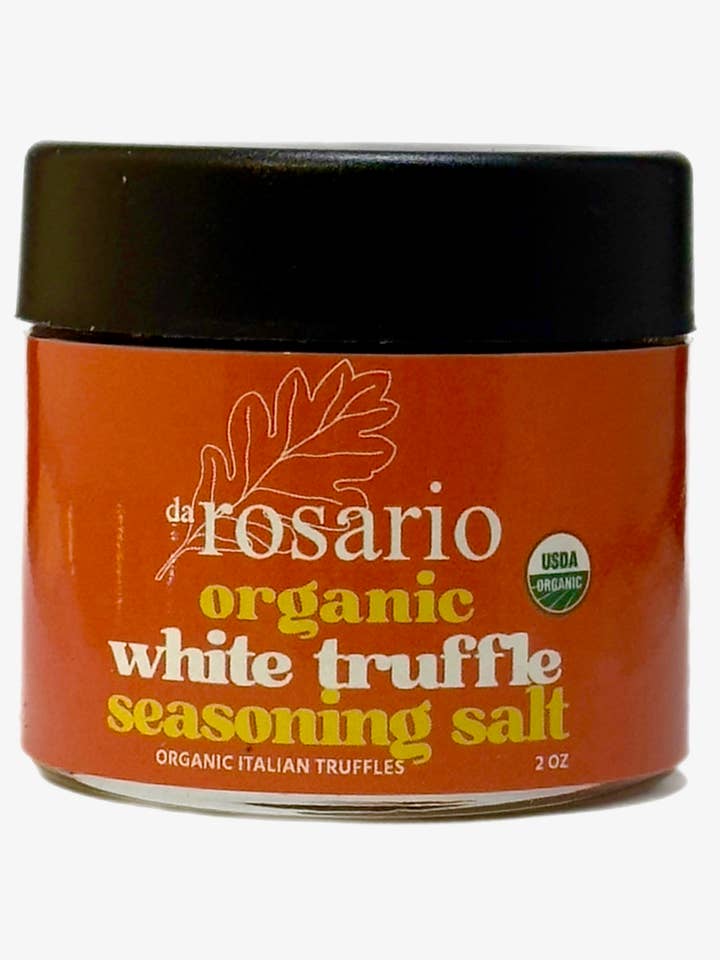 2oz-USDA Organic White Truffle Seasoning Salt - 12/2oz jars for wholesale by daRosario Organics