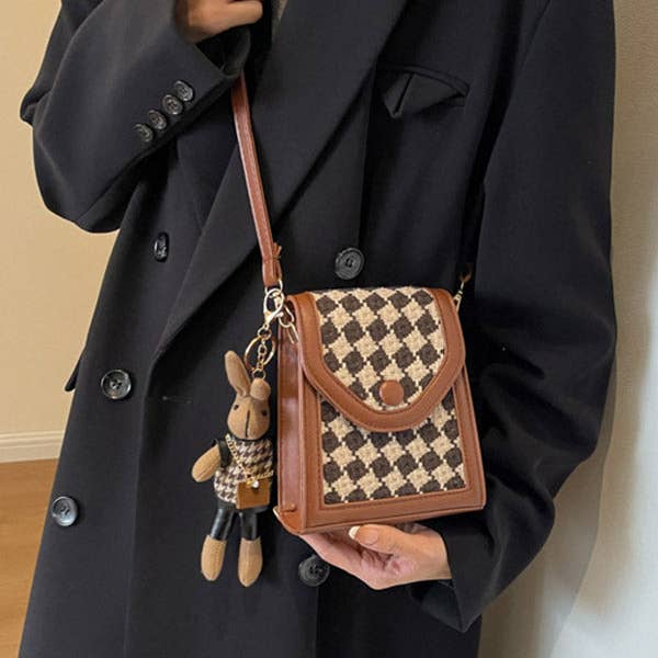 VividLux - Wholesale Crossbody Bag - Women's - Checkerboard Contrast Color Bags Crossbody Bags3