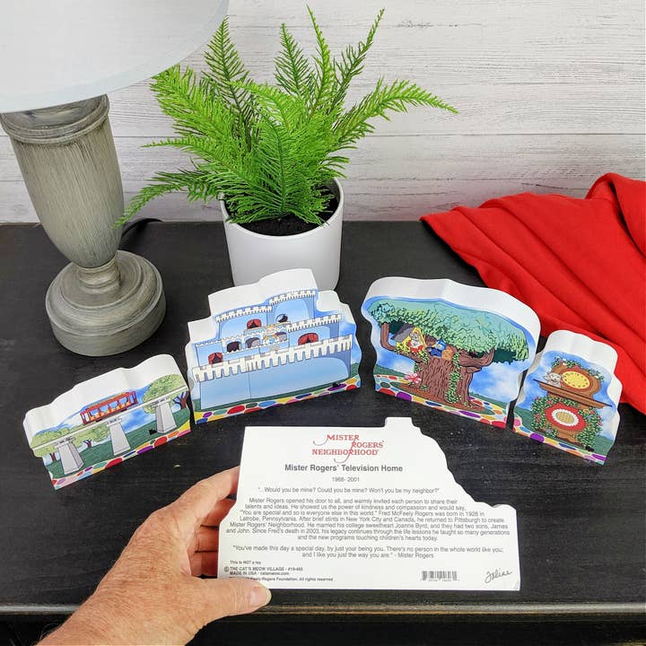 Cats Meow Village - Wholesale Decorative Tabletop Object - Cats Meow Village, Mister Rogers' Neighborhood (5-piece set)2