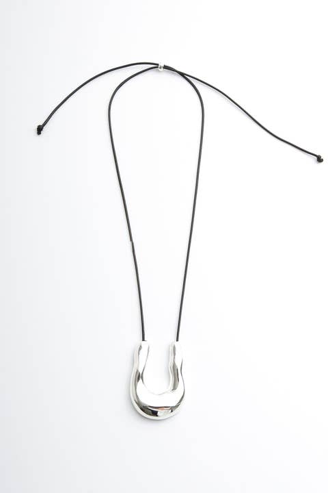 Short necklace with adjustable collar, silver plated for wholesale by Accessoires by KHB