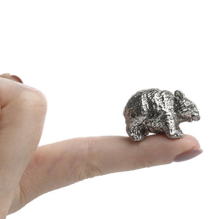 Miniature Pewter Marsupial Wombat Figurine for wholesale by Factory Direct Craft