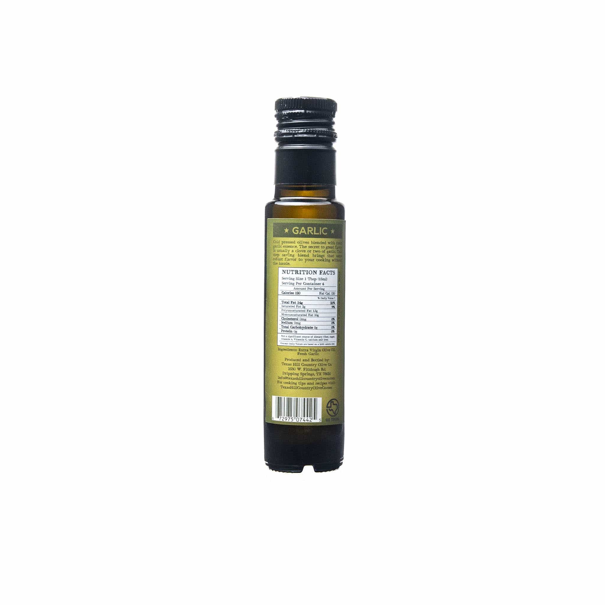 Texas Hill Country Olive Co. - Wholesale Olive Oil - Garlic Infused Olive Oil - 100ml.1