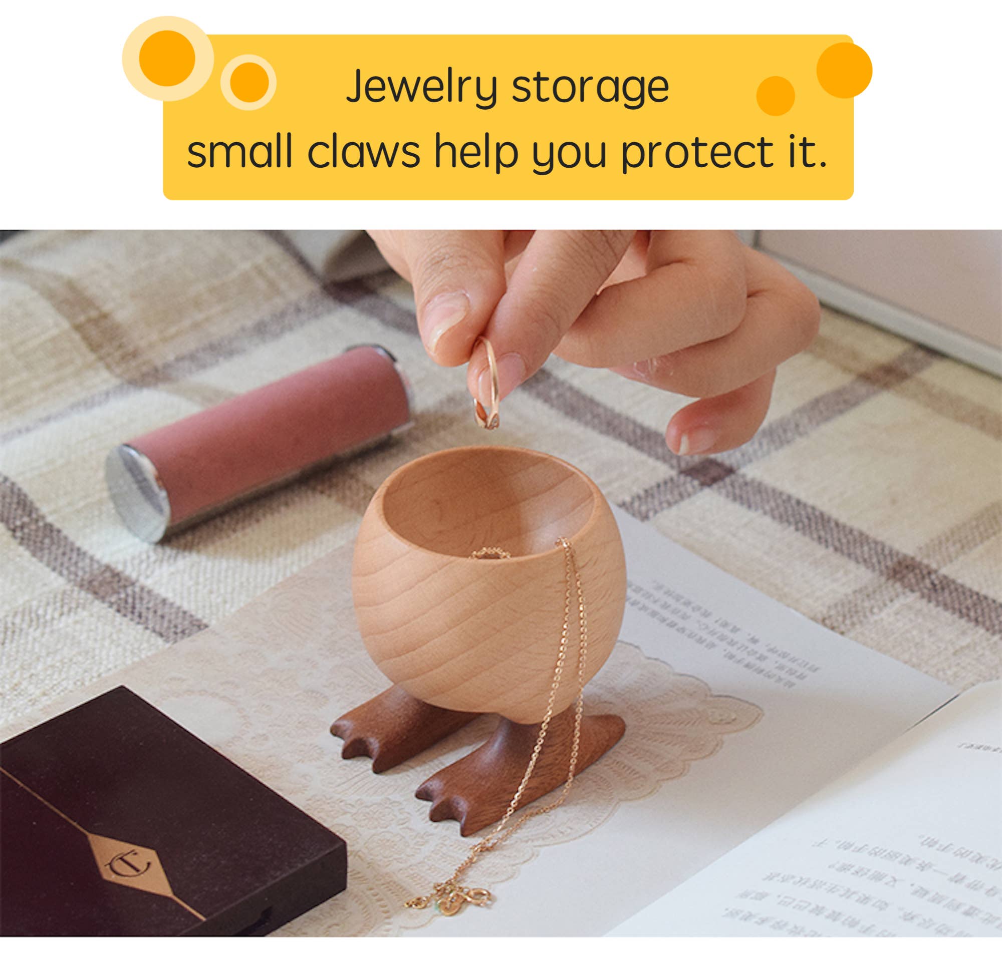 Senser Woodcraft - Wholesale Egg Cup/Holder - Wooden Egg Cup – Little Claw Design in Sapele & Beech2