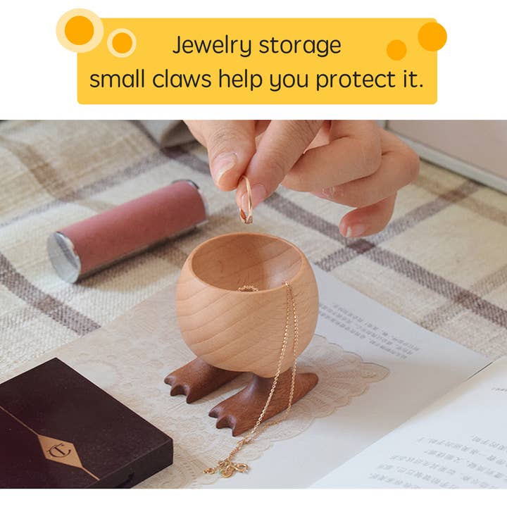 Senser Woodcraft - Wholesale Egg Cup/Holder - Wooden Egg Cup – Little Claw Design in Sapele & Beech2