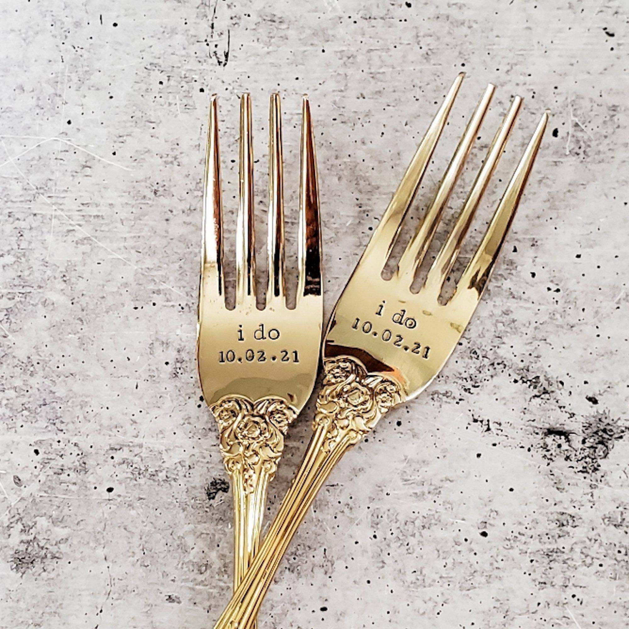 Salt and Sparkle - Wholesale Table Fork - Gold or Silver Vintage Wedding Forks13