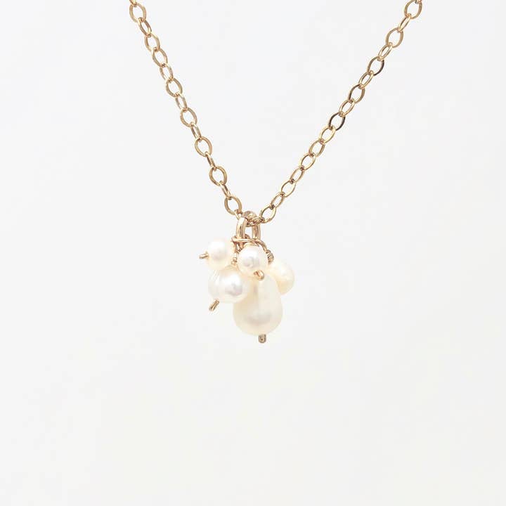 PEARL CLUSTER Necklace for wholesale by Jennifer Shon Jewelry