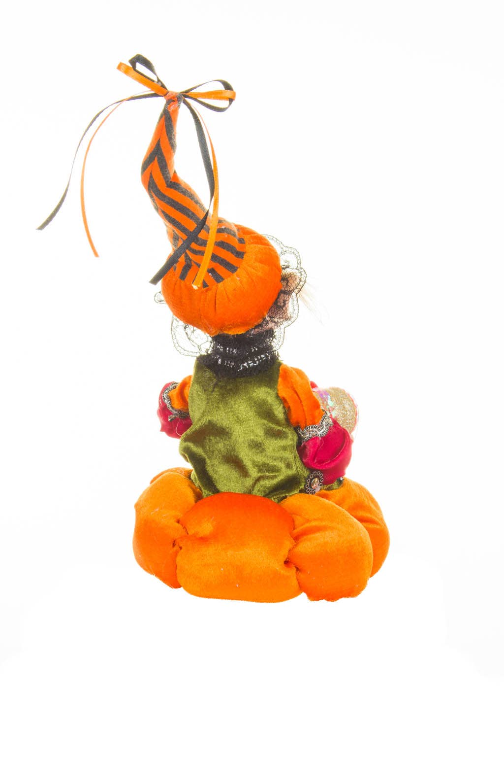 Starlight Collection - Wholesale Decorative Figurine - Orange/Green Elf Girl Doll with Pumpkin Hat1