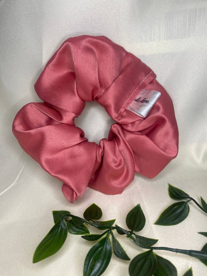 Dusky Rose - premium duchess silk scrunchie for wholesale by Le Luxe by Cher