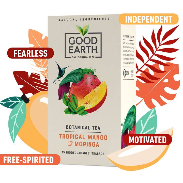 Tropical Mango & Moringa Teabags (Case: 5 units) for wholesale by Good Earth