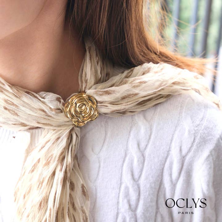 Oclys – Großhandel Cocktail-/Statement-Ring – Schalring Rosie aus Edelstahl in Rosenform