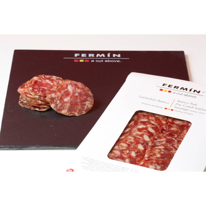 LA JAMOTECA - Wholesale Sausage - Iberico Salchichon (Salami Style Sausage) Sliced 2oz1