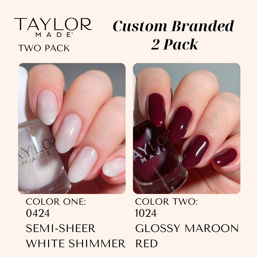 Taylor Made Polish – wholesale Nail polish – Custom Nail Polish: 2 Pack Long-wearing + Vegan + Non-toxic210