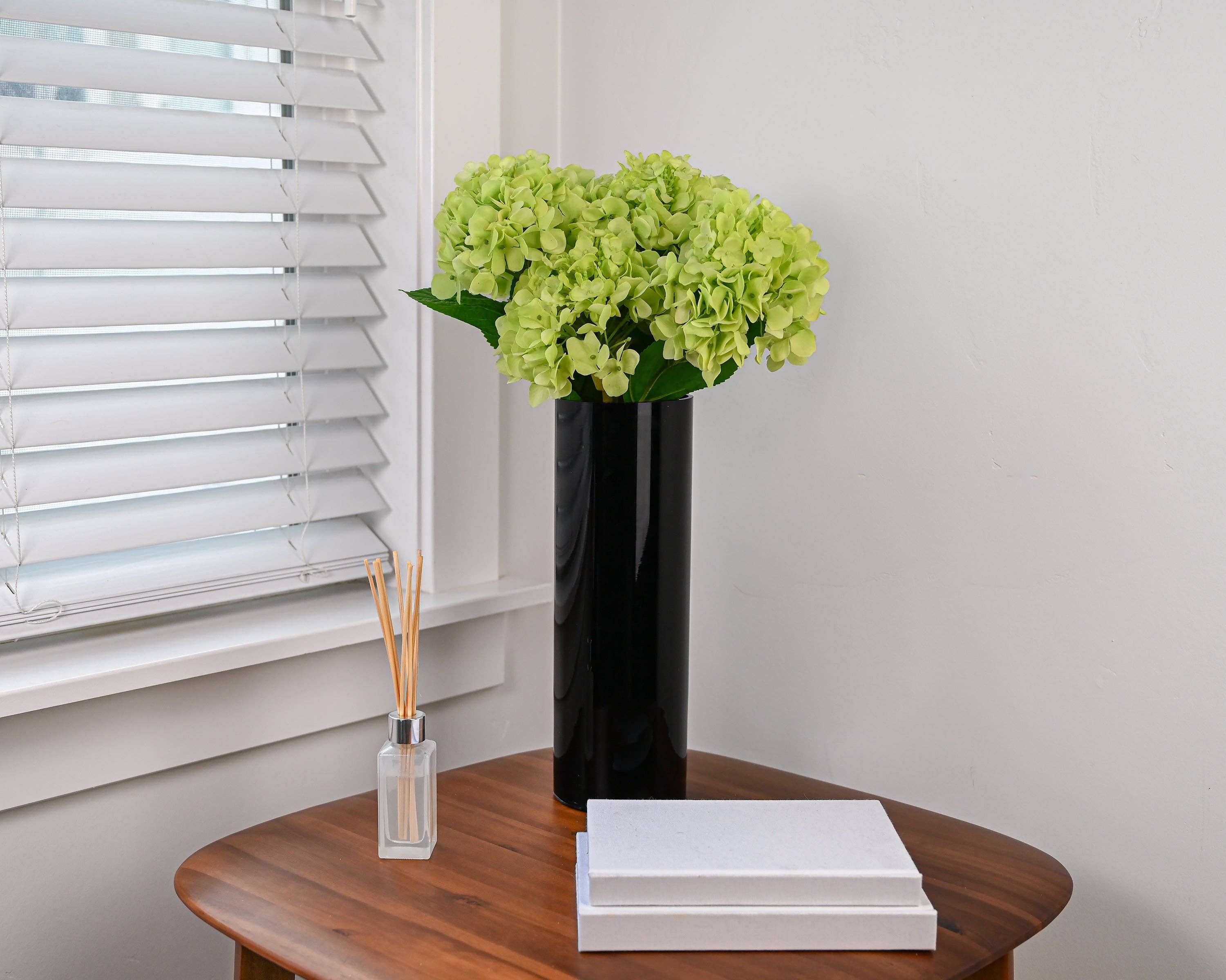 Dried Decor - Wholesale Artificial Flowers - 21.5" Real Touch Hydrangea Spray | 12 Stems | Lime1