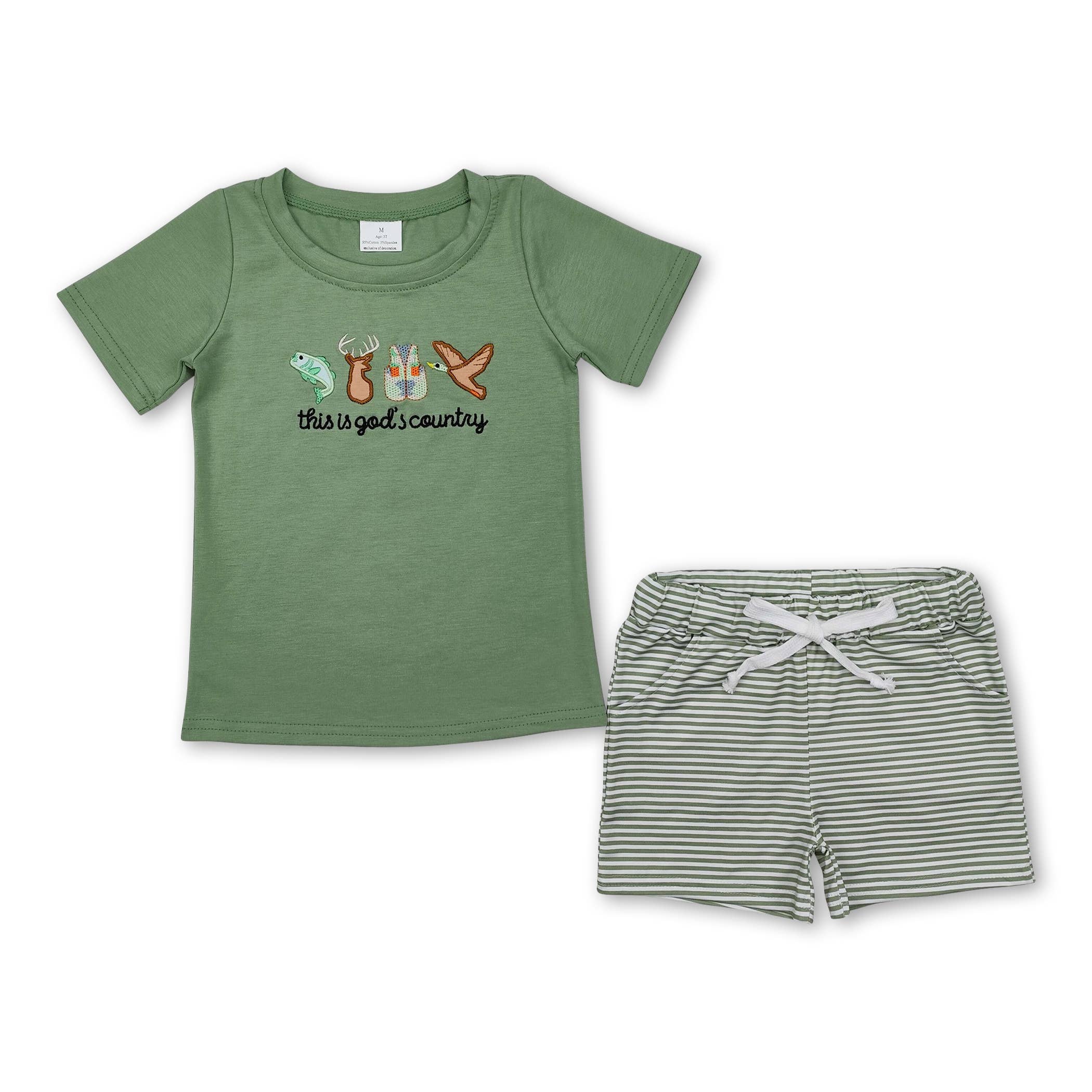 Yawoo Garments - Vente Body (sans pieds) – bébé - C'est le pays de Dieu poisson cerf canard bébé garçon barboteuse2