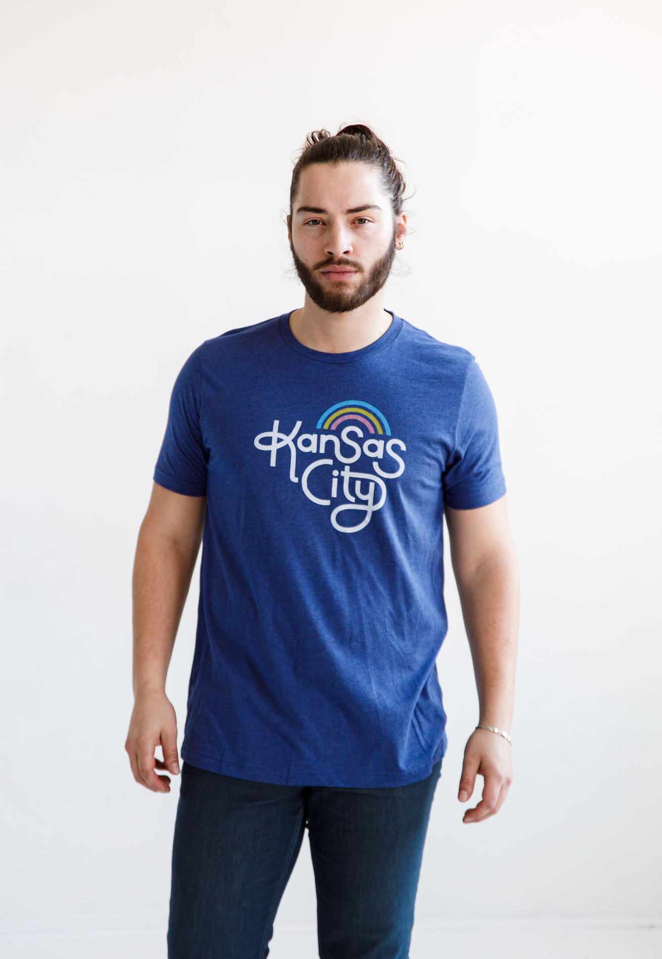 Ampersand Design Studio - Wholesale Screen Printed T-Shirt - Unisex - Retro Kansas City T-Shirt - Navy4