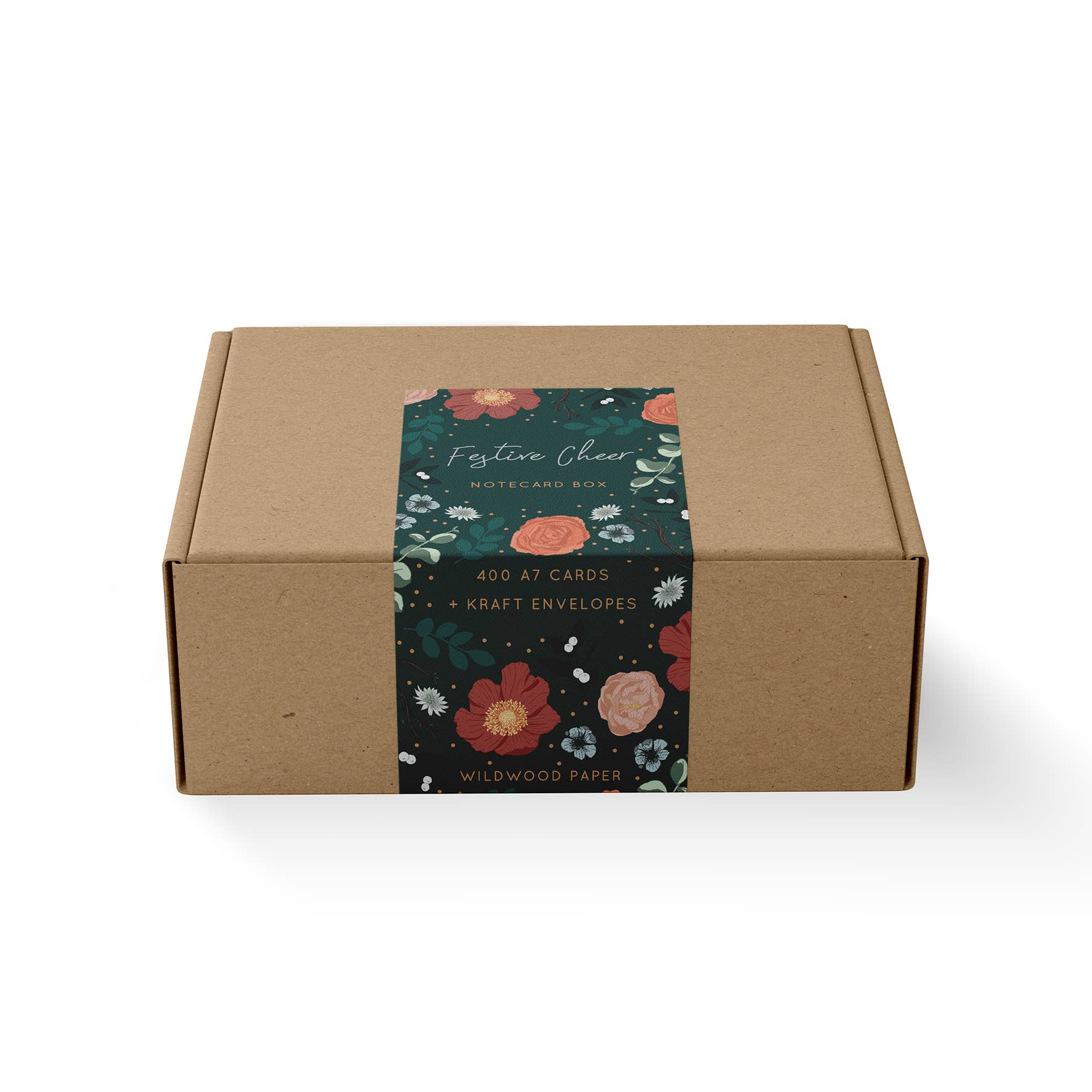 Wildwood Paper – wholesale Stationery/notecard set – Floral Notecard Christmas Florist Sub Box | Bulk Box of 400