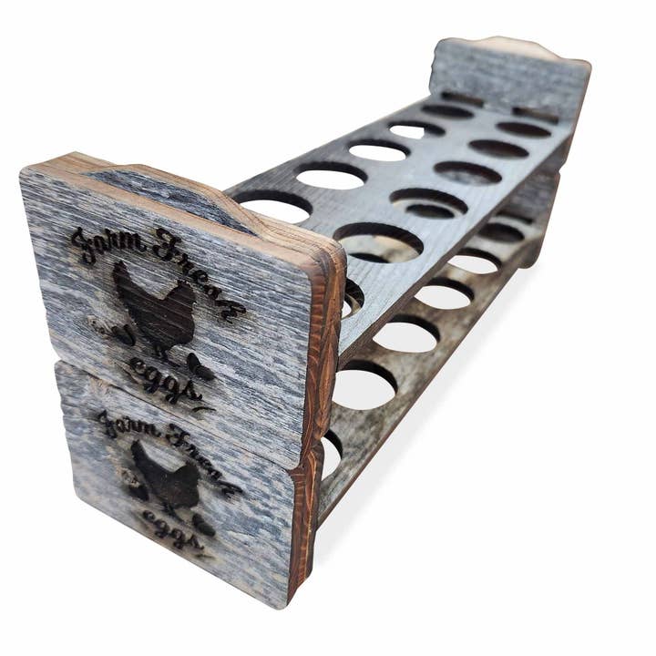 Rockin'Wood – wholesale Äggkopp/-hållare – Ägghållarbricka - Stapelbart äggställ för bänkskiva