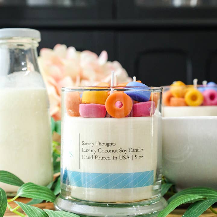 Savory Thoughts – Großhandel Kerze im Glas / gefüllte Kerze – Fruit Loops Schlagkerze