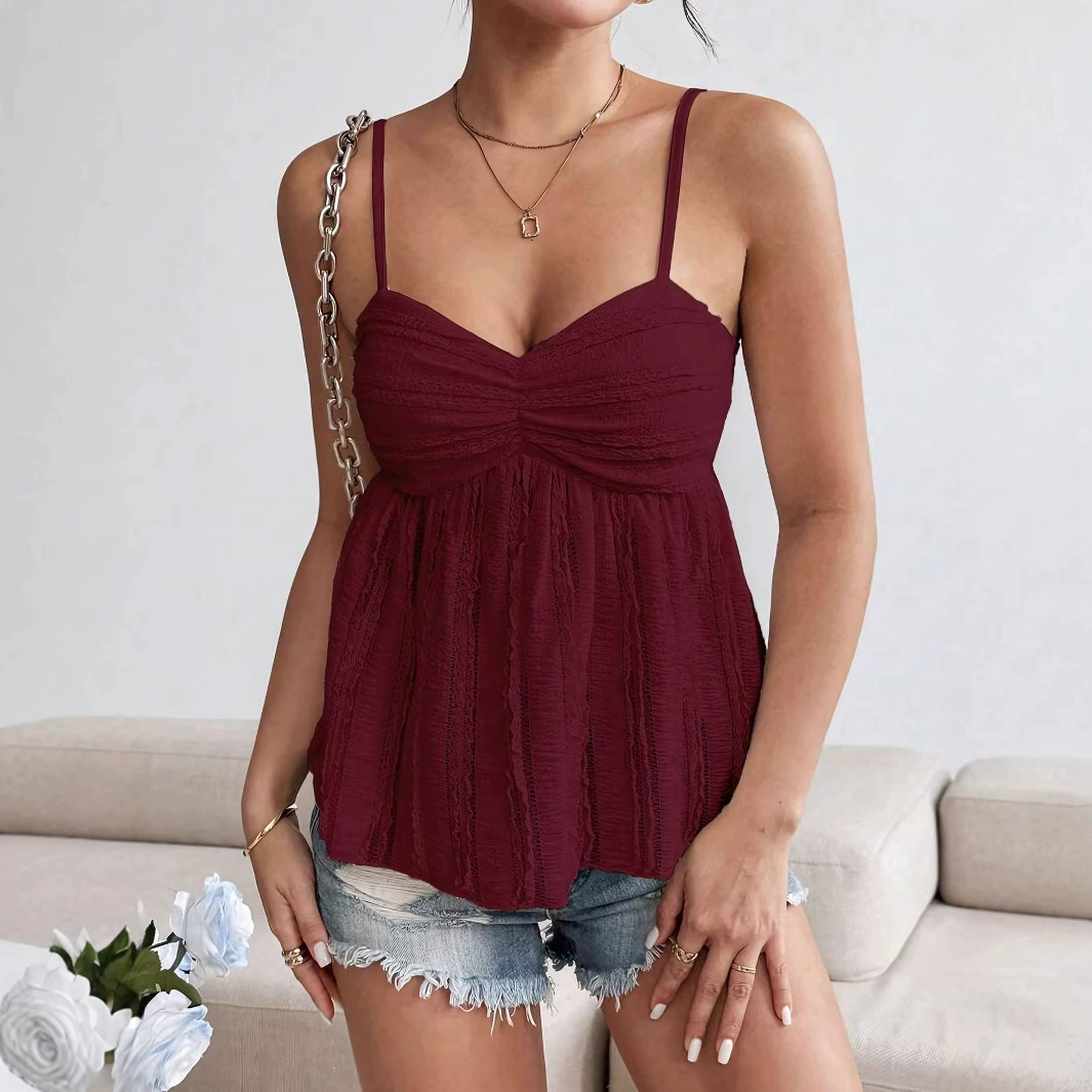 Hope & Sunshine - Wholesale Camisole - Women's - Women's Lace Trim Chiffon Cami Top2