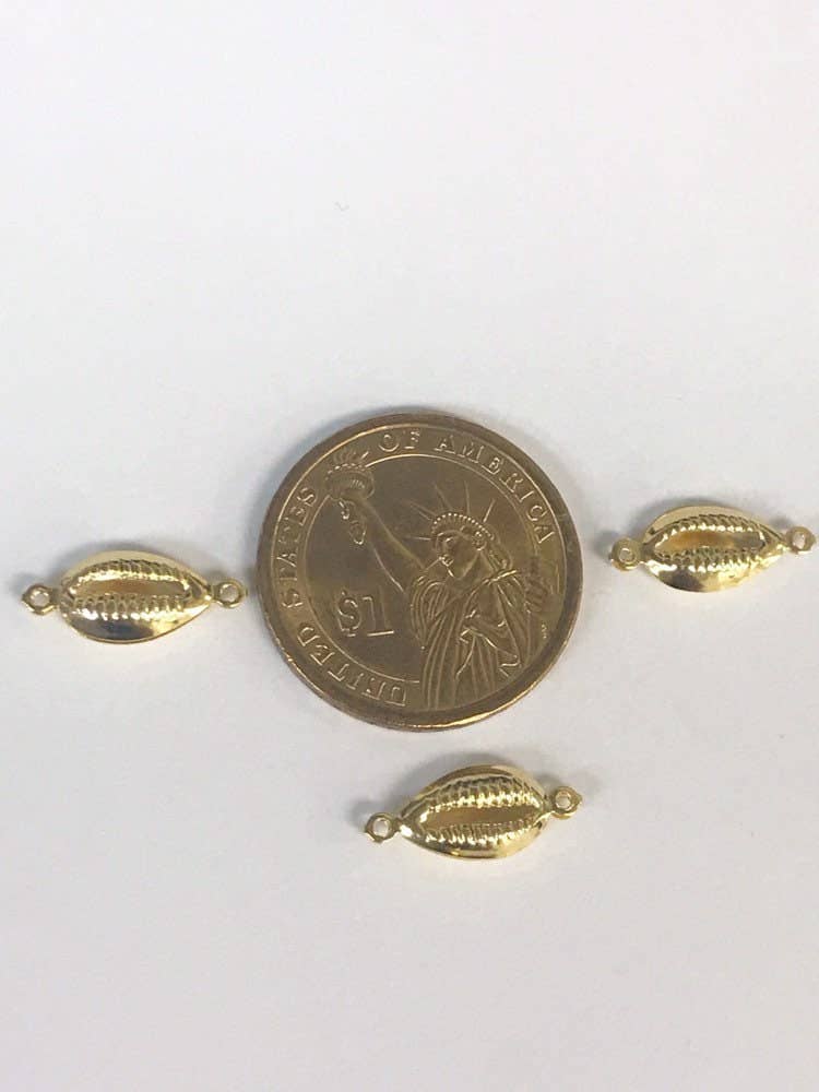 The Bead Bazaar - Wholesale Individual Charm/Pendant - Gold Filled Puka Shell Connector, Shell Charms, Dainty Puka6