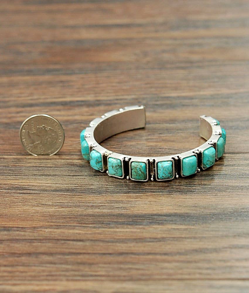 ISAC Trading Inc - Wholesale Cuff Bracelet - 710658, Turquoise Cuff Bracelet2