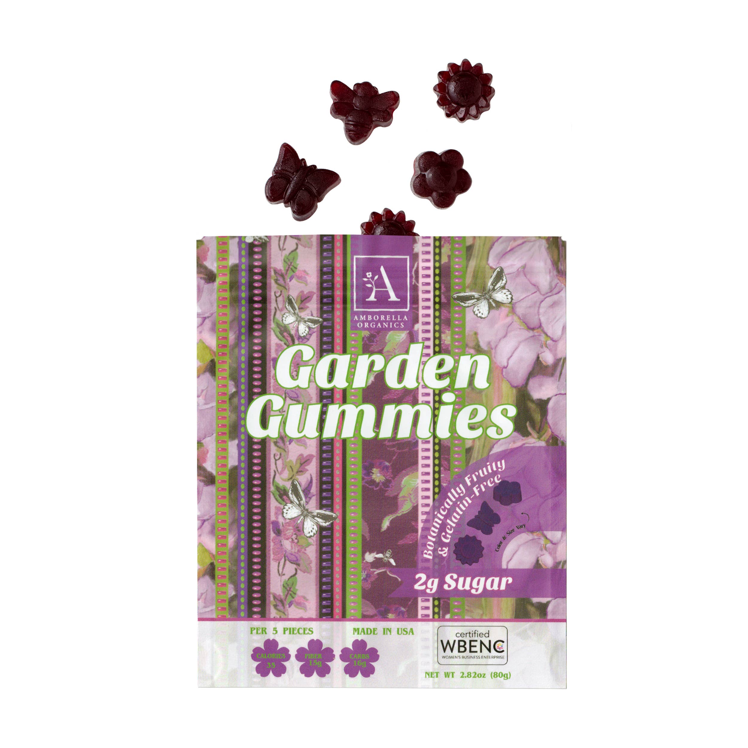 Amborella Organics - Vente Bonbons gélifiés - Garden Gummies : Sureau (2g de sucre, Végan)2