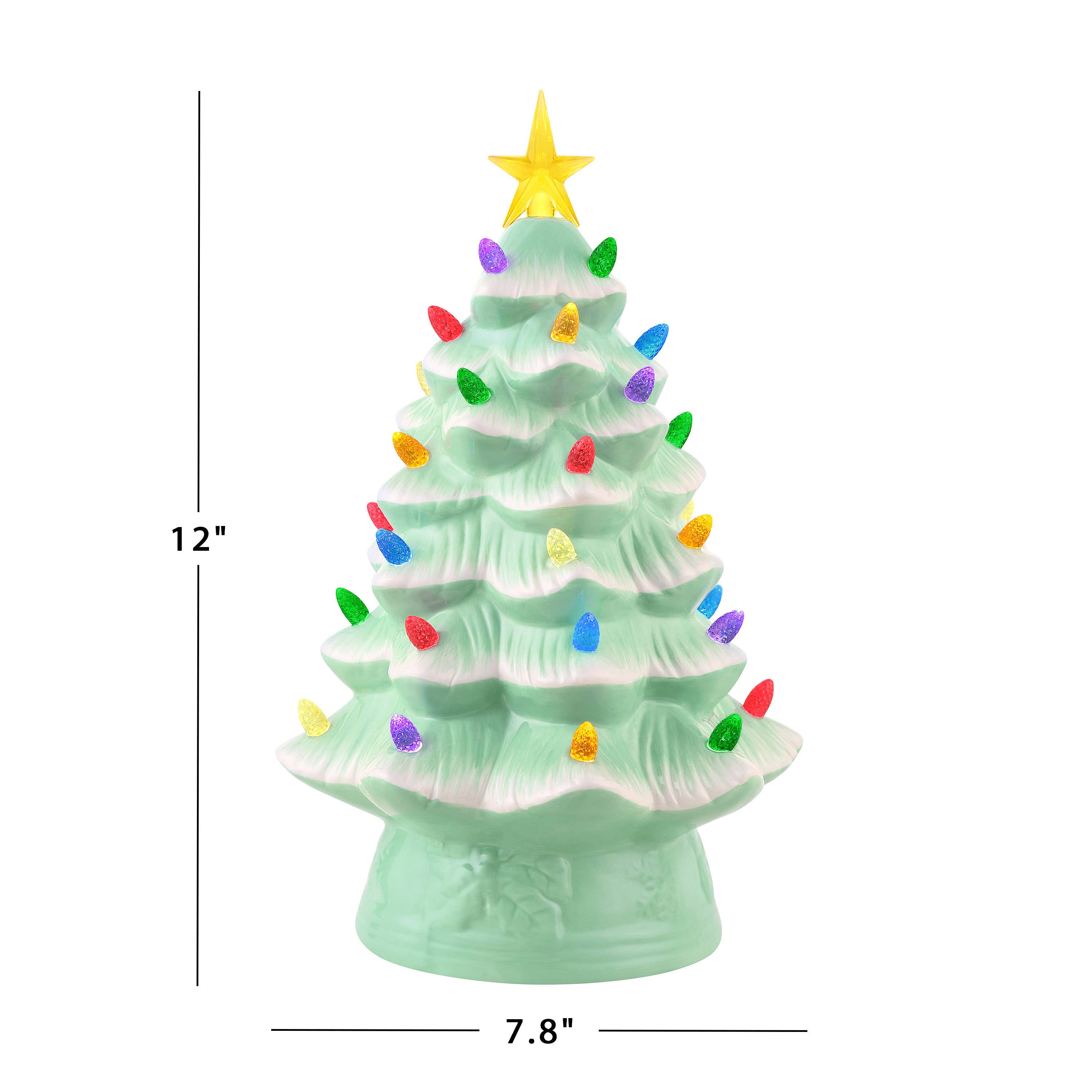 Mr. Christmas - Wholesale Christmas Decoration - 12" Nostalgic Tree - Seafoam2