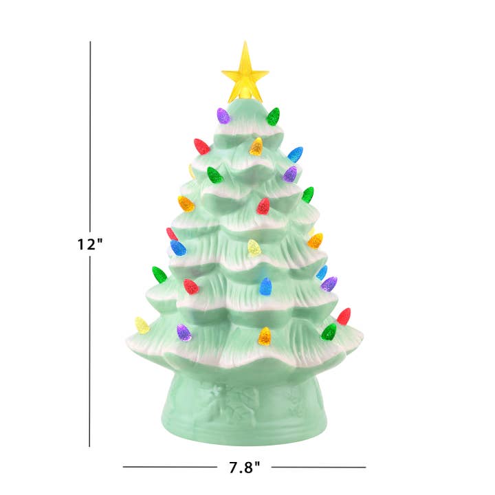 Mr. Christmas - Wholesale Christmas Decoration - 12" Nostalgic Tree - Seafoam2