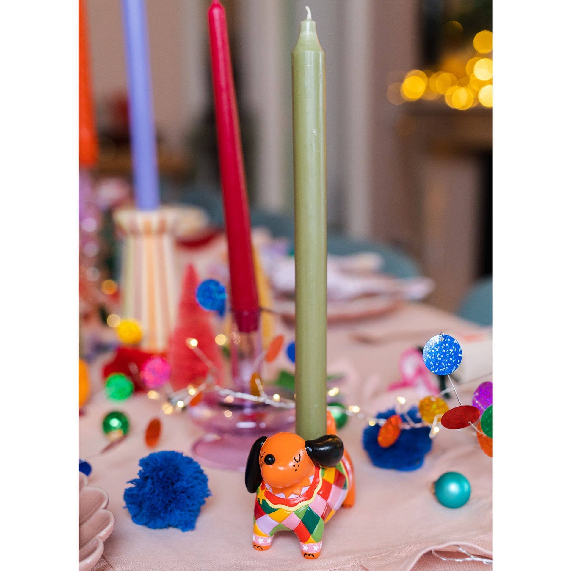 WIDDOP and Co. - Wholesale Candle Holder - Raspberry Blossom Dog Shaped Candle Holder2