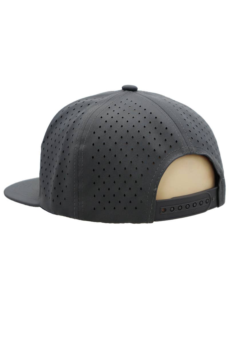 Cap Zone - Wholesale Flat Brim Cap - Men's - 7 Panel Perforated Cotton Poly Blend Snapback29