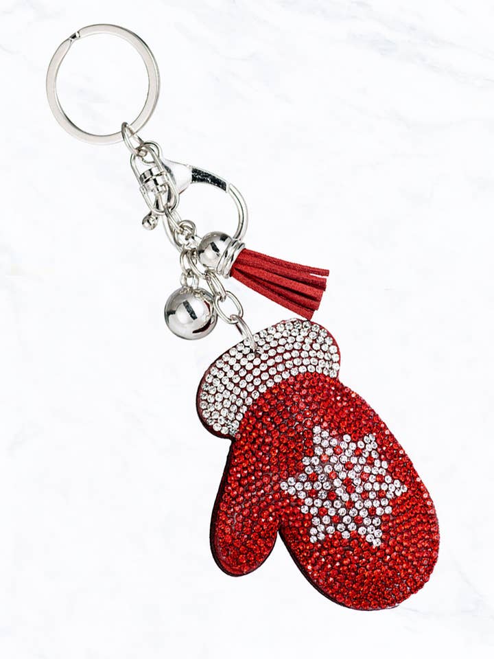 Chaveiro de luva de floco de neve brilhante por atacado de Suzie Q USA