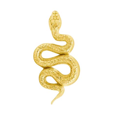 Rattlesnake – 14K Gold Threadless/Threaded End for wholesale by Piercing-zone