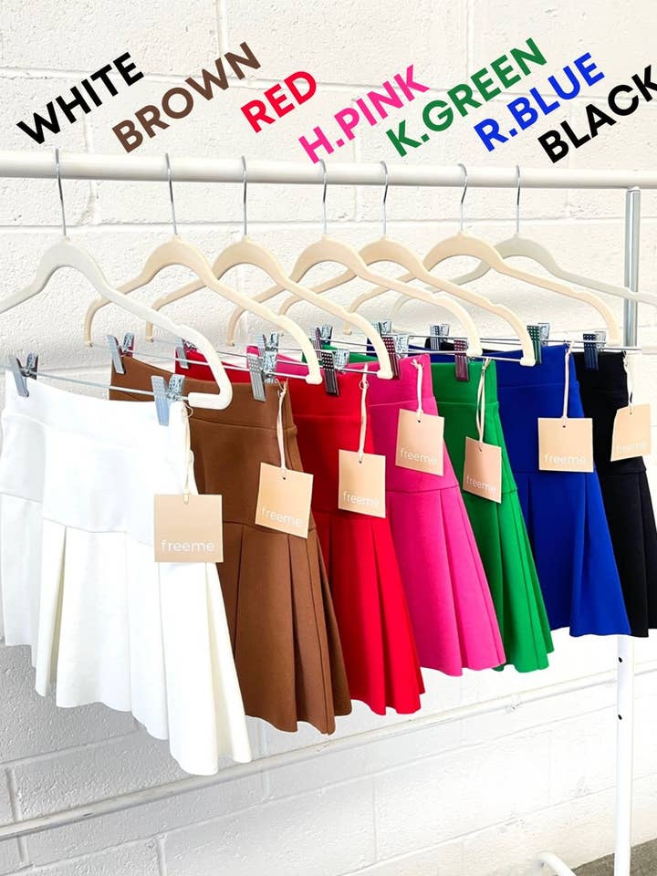 freeme - Wholesale Athletic Skirt - Women's - SUPER STRETCHY PONTE MINI TENNIS SKIRT(ST#FRSK1126N)0