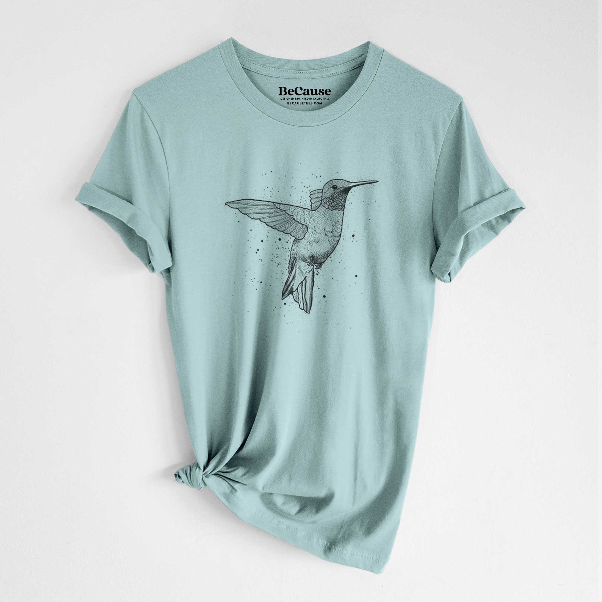 Because Tees - Wholesale Screen Printed T-Shirt - Unisex - Archilochus Colubris - Ruby-throated Hummingbird - Lightweight 100% Cotton Unisex Crewneck11